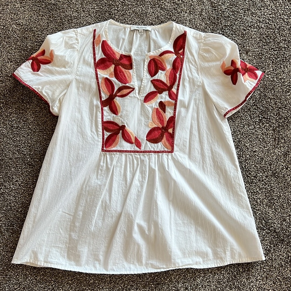 Madewell Fabel Embroidered Blouse - Picture 4 of 9